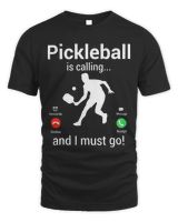 Pickleball Is Calling And I Must Go Unisex Standard T-Shirt black s