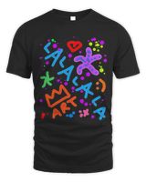 Graffiti Art Fuck Love Fun Coloured Unisex Standard T-Shirt black s