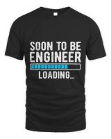 Soon To Be Engineer Loading Future Engineer Unisex Standard T-Shirt black s