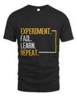 Experiment Fail Learn Repeat Physics Unisex Standard T-Shirt black s