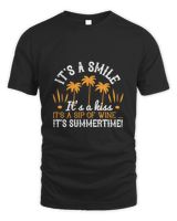 it's a smile, it's a kiss, it's a sip of wine ... it's summertime!-01 Men's Standard T-Shirt black s