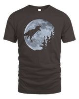 T-Rex Riding To The Moon: An Epic Adventure Awaits! Unisex Standard T-Shirt dark-chocolate s