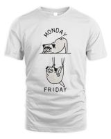 Pug Monday Friday Men's Standard T-Shirt white s