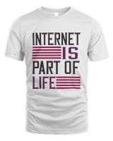 internet is part of life-01 Men's Standard T-Shirt white s