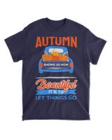 Autumn Shows Us How Beautiful It Is to Let Things Go Unisex Standard T-Shirt navy s