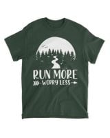Run More Worry Less Unisex Standard T-Shirt forest-green s