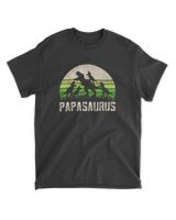 Mens Funny Grandpa Shirts, Papasaurus Dinosaur 4 Kids Fathers Day Shirt Unisex Standard T-Shirt black s