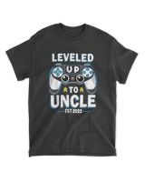 Promoted To Uncle EST. 2022 2021 Leveled Up To Daddy Dad Shirts Unisex Standard T-Shirt black s