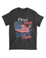 RD Proud Navy Sister US Flag Family T-Shirts Army Military Shirt Unisex Standard T-Shirt black s