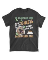 FR - JE TRAVAILLE DUR POUR QUE MON CHIEN Unisex Standard T-Shirt black s