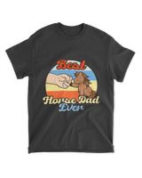best horse dad ever Unisex Standard T-Shirt black s