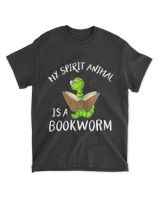 My Spirit Animal is a Bookworm Unisex Standard T-Shirt black s