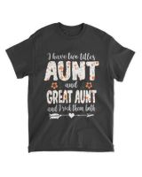 I Have Two Titles Aunt And Great Aunt And I Rock Them Both Unisex Standard T-Shirt black s
