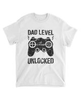 Mens Dad Level Unlocked - New Dad Pregnancy Announcement Shirt Unisex Standard T-Shirt white s