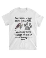 Turtle and Dog Unisex Standard T-Shirt white s