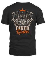 Womens Motorcycle Queen Biker Girl Vintage Unisex Standard T-Shirt black s