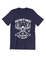 Hunting is my heart Unisex Premium T-Shirt navy s