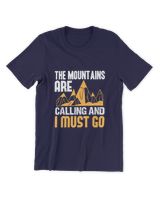 The mount ains are calling and i must go Unisex Premium T-Shirt navy s