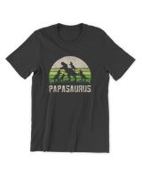 Mens Funny Grandpa Shirts, Papasaurus Dinosaur 4 Kids Fathers Day Shirt Men's Premium Tshirt black s