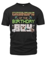 Grandpa Of The Birthday Boy Minecraft Unisex Premium T-Shirt black s