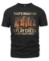 I play chess and know things Unisex Premium T-Shirt black s
