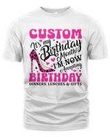 Custom Birthday Month Sweatshirt, Birthday Crewneck, Birthday Girl Sweatshirt, Custom Birthday Shirt, Birthday Gift, Birthday Squad Sweater Unisex Premium T-Shirt white s