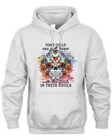 sugar skull girls are just born with the beach Unisex Hoodie white s