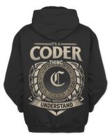 CODER Unisex Hoodie black s