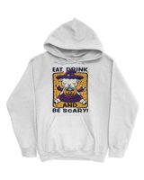 Eat drink and be scaryyy Unisex Hoodie white s
