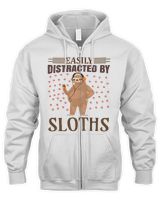 Lovely Sloth T-Shirt, Animal T-Shirt, Lovely Sloth Hoodie, Animal Hoodie, Girlfriend Shirt  (117) Men's Zip Hoodie white s