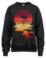 Flamingo Lover Gift Vintage Retro Sun Distressed