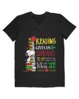 Reading gives us someplace to go when we have to stay where we are Men's V-Neck T-Shirt black s