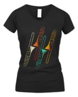 Trombone - Trombonist Women's V-Neck T-Shirt black s