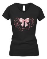 Is Good Xmas Women's V-Neck T-Shirt black s