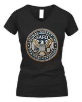 FAFO Women's V-Neck T-Shirt black s