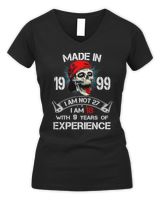 1999 - Years of experience 2026 Women's V-Neck T-Shirt black s