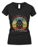 Funny programming coding for computer engineers developers Women's V-Neck T-Shirt black s