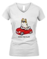 Koda the Fluff Love Women's V-Neck T-Shirt white s