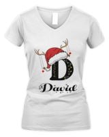 Fbus01603 David H60 Women's V-Neck T-Shirt white s