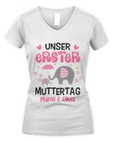 Unser Erster Muttertag Women's V-Neck T-Shirt white s