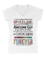 Spoiled Girl Women's V-Neck T-Shirt white s