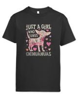 Chihuahua Just A Girl Who Loves Chihuahuas Kids Standard T-Shirt black xs