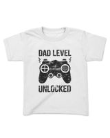 Mens Dad Level Unlocked - New Dad Pregnancy Announcement Shirt Kids Standard T-Shirt white xs