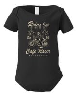 Riders Tuc Cafe Racer Infant Short Sleeve Bodysuit black new born