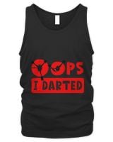 Oops I Darted Darting Dart Player Darter Dartboard Triple 20 1 Men's Tank Top black s