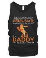 Dad & Daughter- Sofftball Player- Gift For Daddy, Daughter T-shirts Men's Tank Top black s