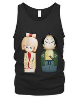Edo Japan Samurai Kokeshi Doll Print