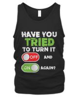 Funny Tech Support Customer Service Programmer Nerd Techie Men's Tank Top black s
