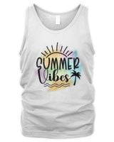 Summer Vibes T-Shirts, Aloha T-shirts, Unisex T-shirts Men's Tank Top white s