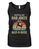 Funny dad jokes in dad-a-base vintage for father's day T-Shirt